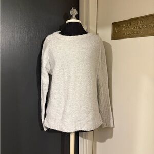 💜 Anthropologie Sleeping on Snow Fuzzy Elegant Light Blue Sweater